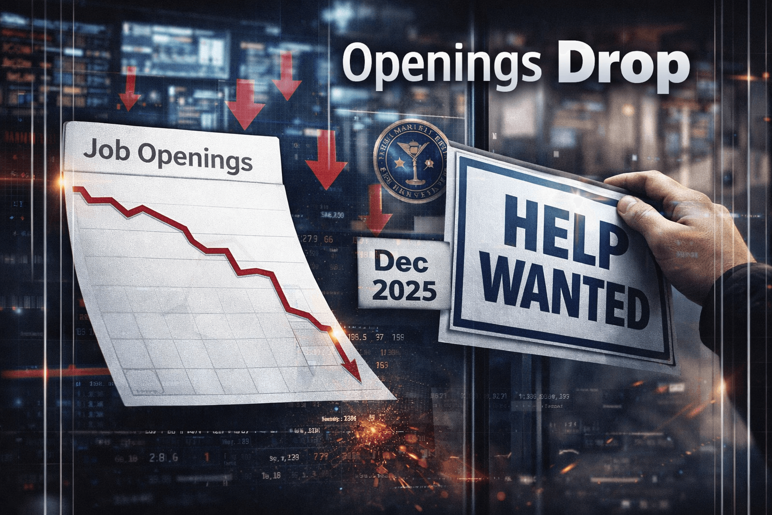 JOLTS job openings fall to five-year low, cooling market