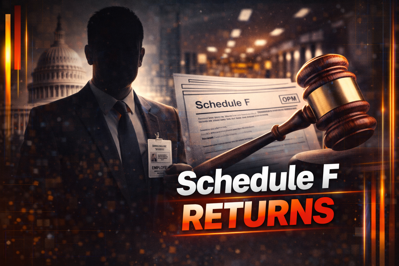 Schedule F returns: Rule could reclassify 50,000 federal employees